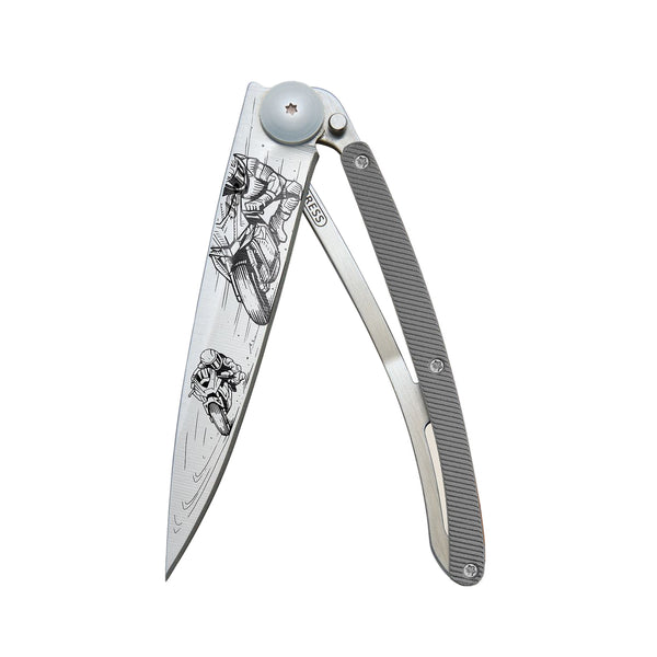 Deejo 37G - Dark grey aluminium/Moto Racing