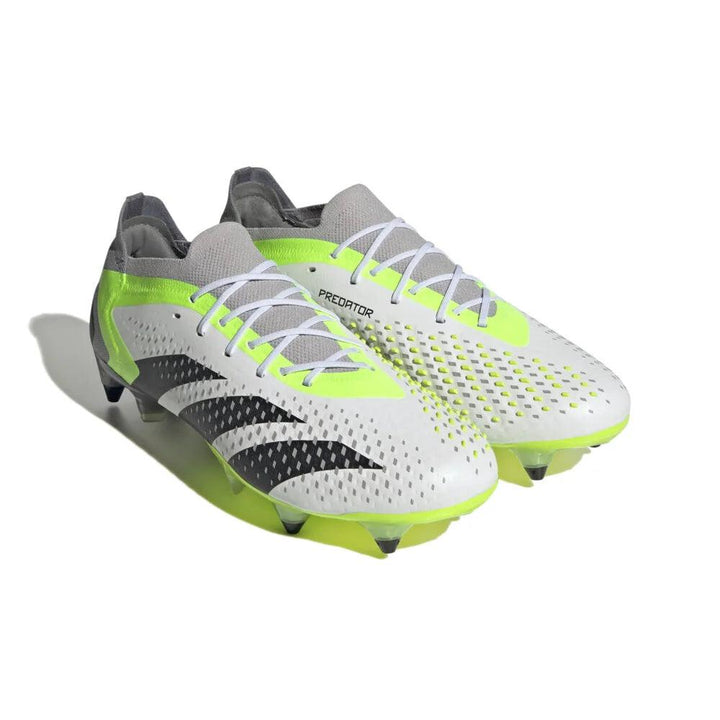 Adidas Predator Accuracy.1 L SG IF2292 Grigio/Bianco/Verde - Grossi Sport SA