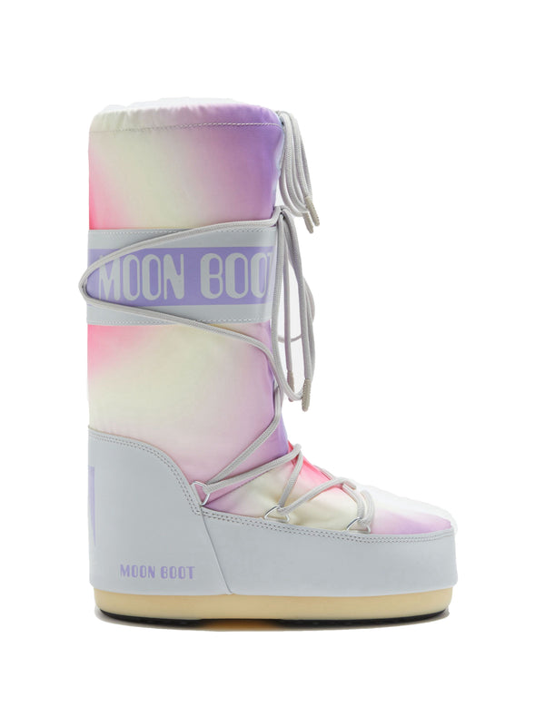 MOON BOOT ICON TIE DYE - 14028400 002 Gletscherweiß